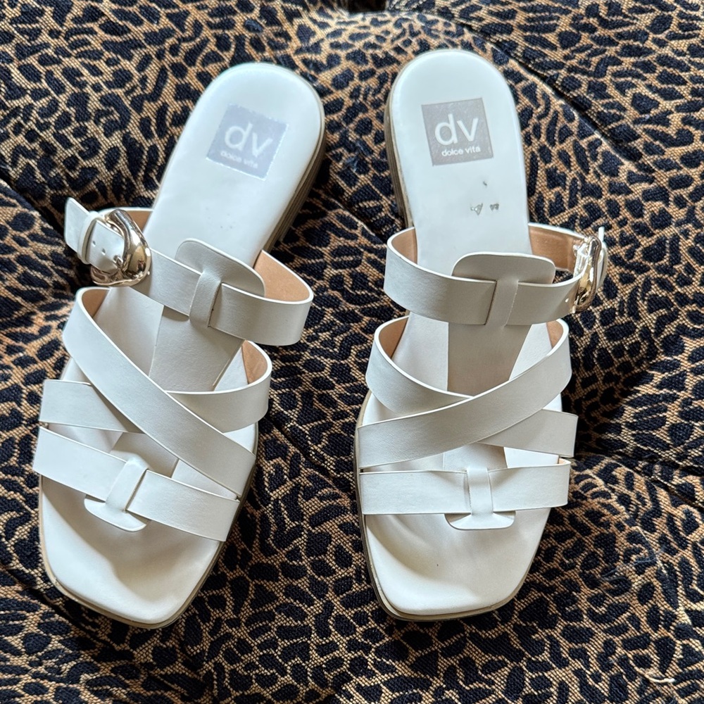 DV by Dolce Vita Cream Strappy Sandals